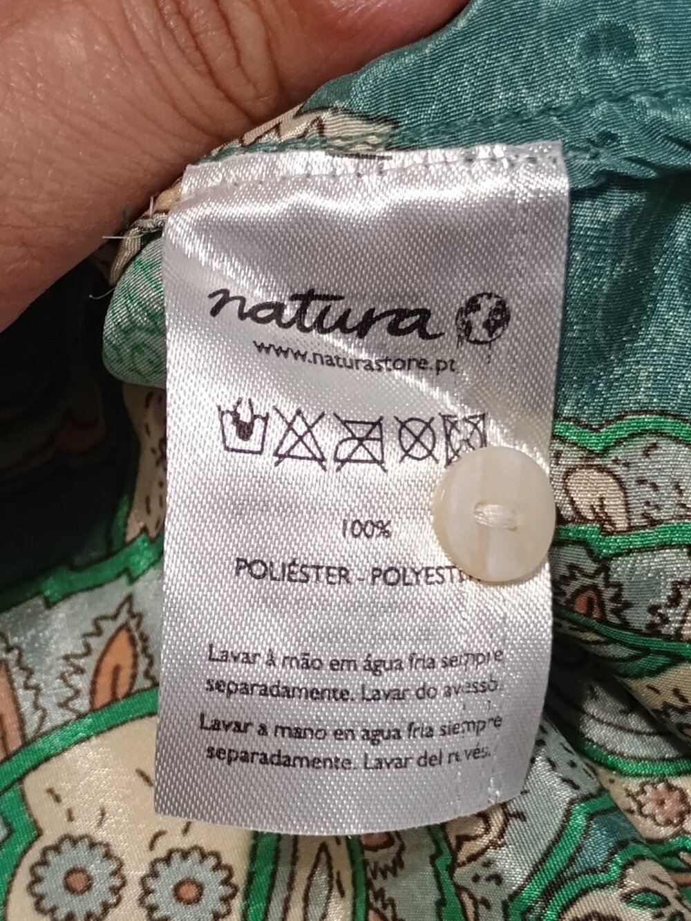 Natura Portugal Teal Paisley Embroidered Boho Sleeveless Blouse XS - Picture 11 of 11